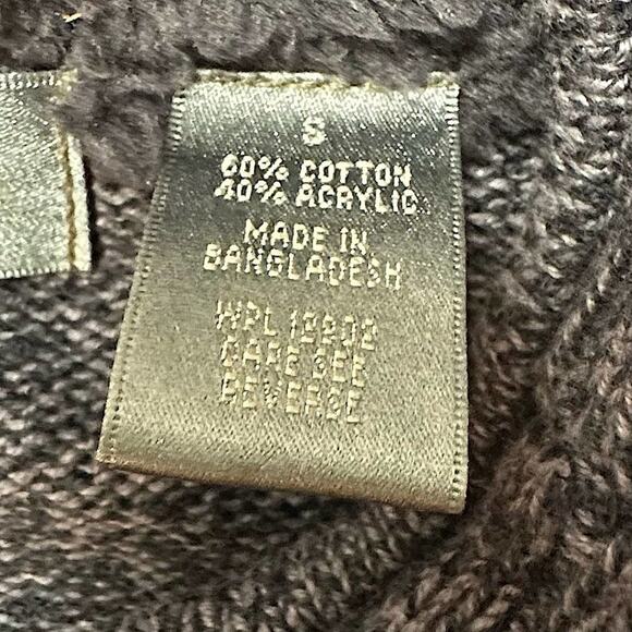 OSCAR DE LE RENTA Sweater Mens Size Small Quarter Zip Navy Blue - Picture 4 of 5